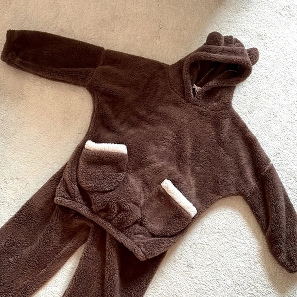 Bear super warm sherpa Costume Pajamas set